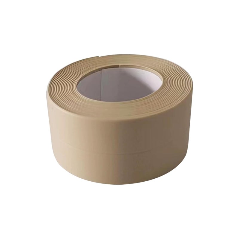 Begino Waterproof Caulk Tape Sealant Strip, 1.5" W x 10.5'L PVC Sealing Tapes for Kitchen Bathroom Bathtub Countertop Toilet Sink (Beige) - Image 1